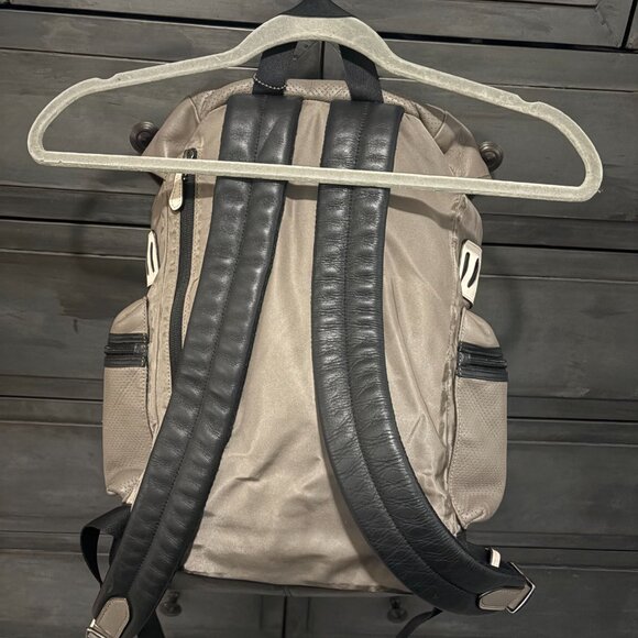 Coach All Terrain Trek Perforated Leather Canvas Unisex Backpack - Picture 5 of 17